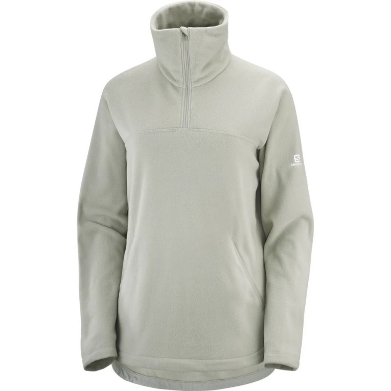 Sudaderas Salomon Essential Cosy Fleece Mujer Grises Claro | MX JENL753
